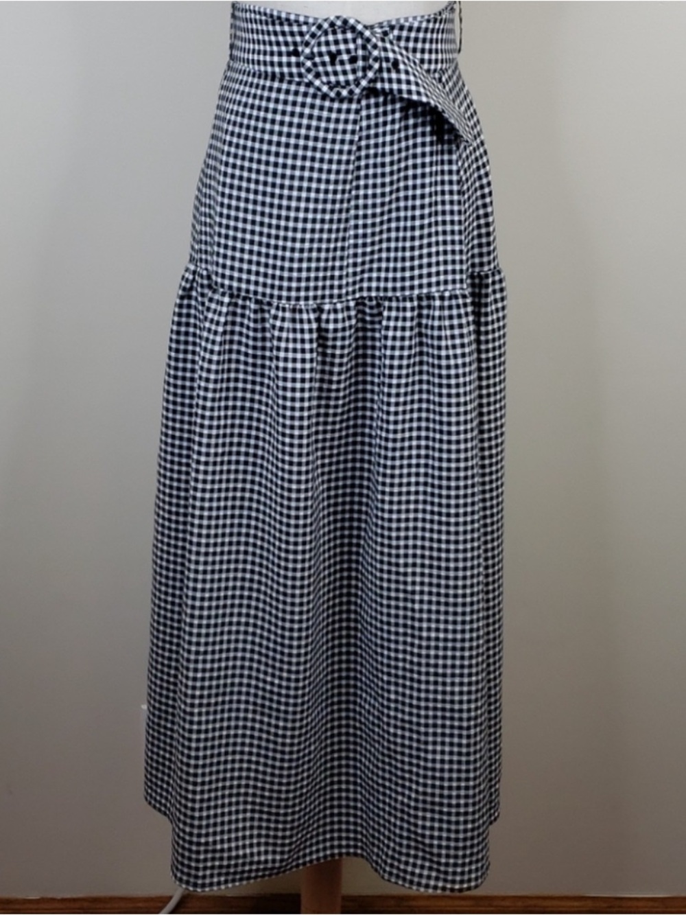 Capulet Brooke Tiered Midi Skirt Black Gingham